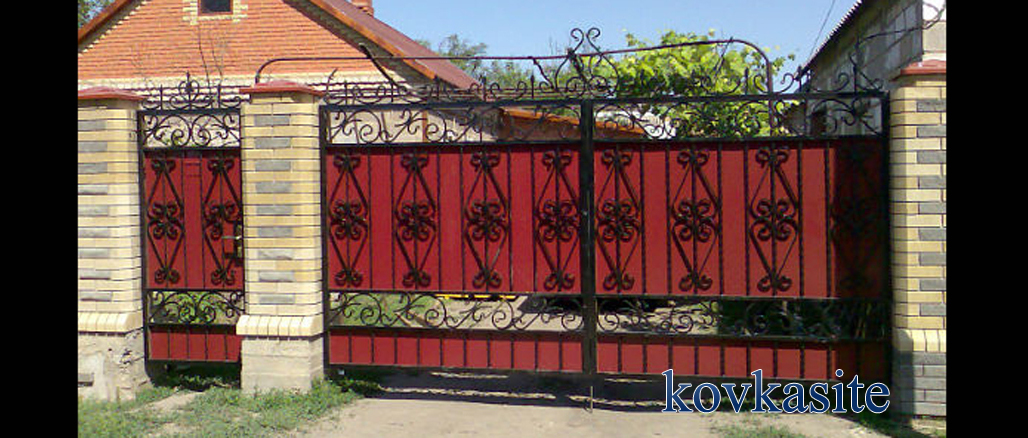 распашные откатные ворота в москве №11